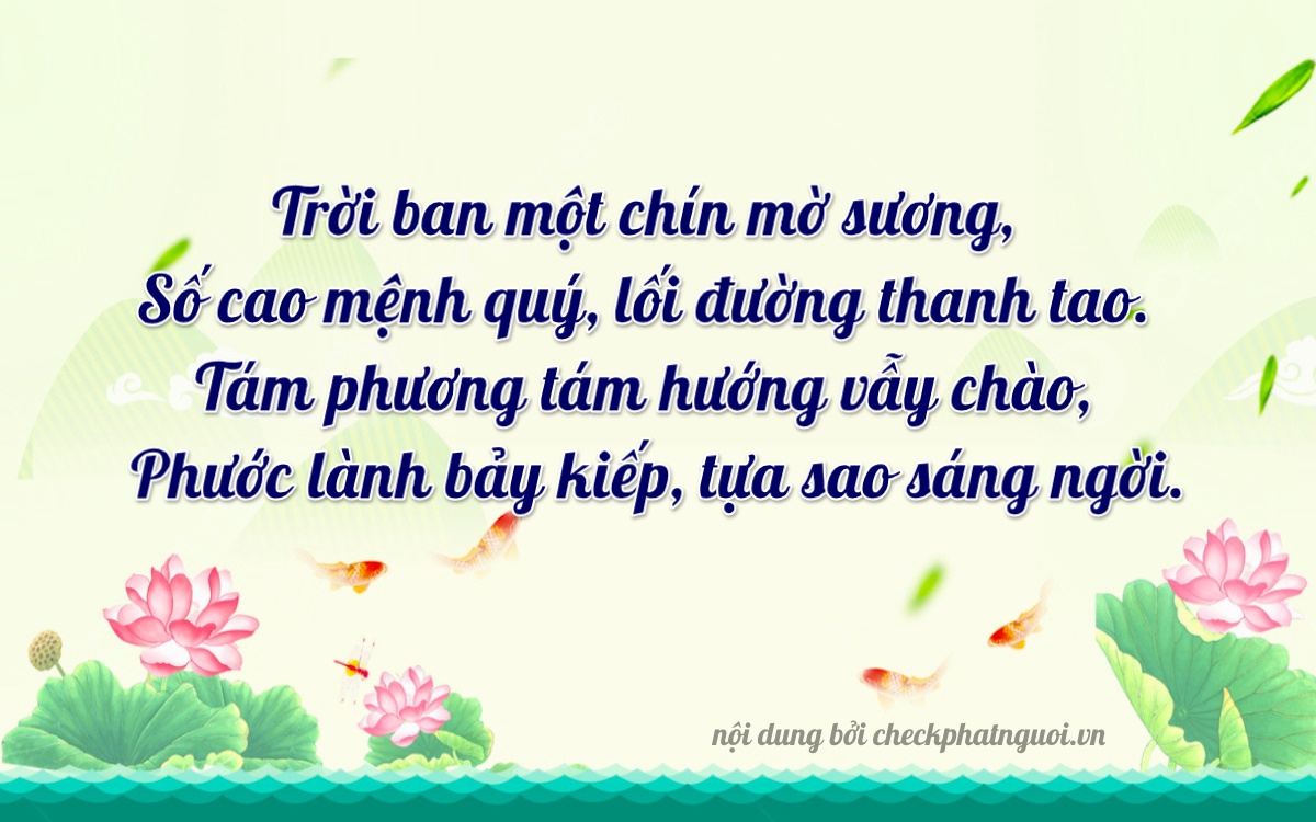 Bài thơ ý nghĩa cho <b>biển số 30F-19817</b> tại website checkphatnguoi.vn