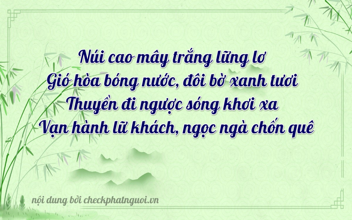 Bài thơ ý nghĩa cho <b>biển số 30F-26528</b> tại website checkphatnguoi.vn