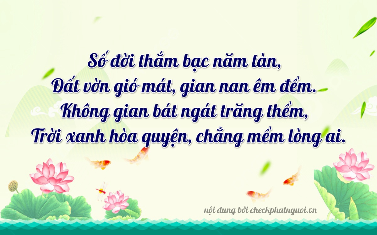 Bài thơ ý nghĩa cho <b>biển số 30F-34943</b> tại website checkphatnguoi.vn