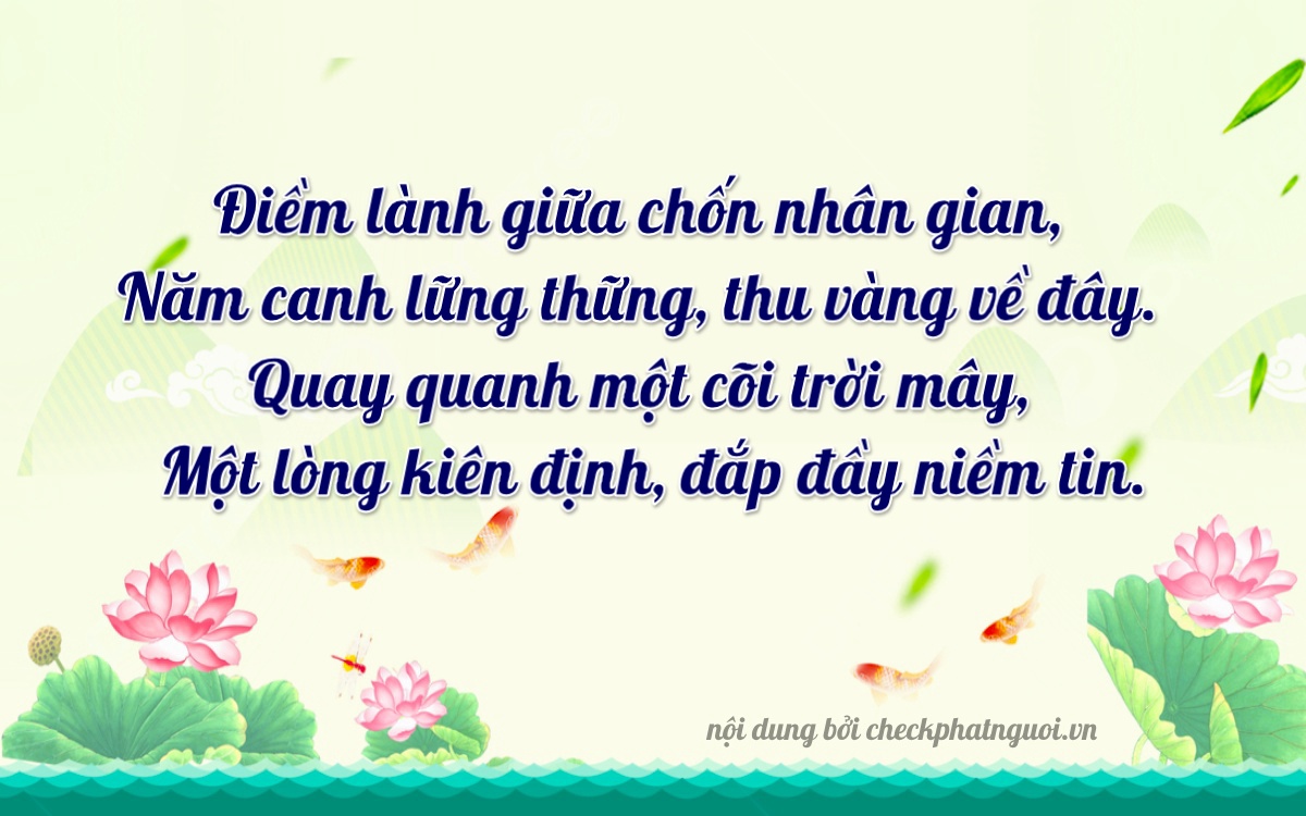 Bài thơ ý nghĩa cho <b>biển số 30F-35561</b> tại website checkphatnguoi.vn