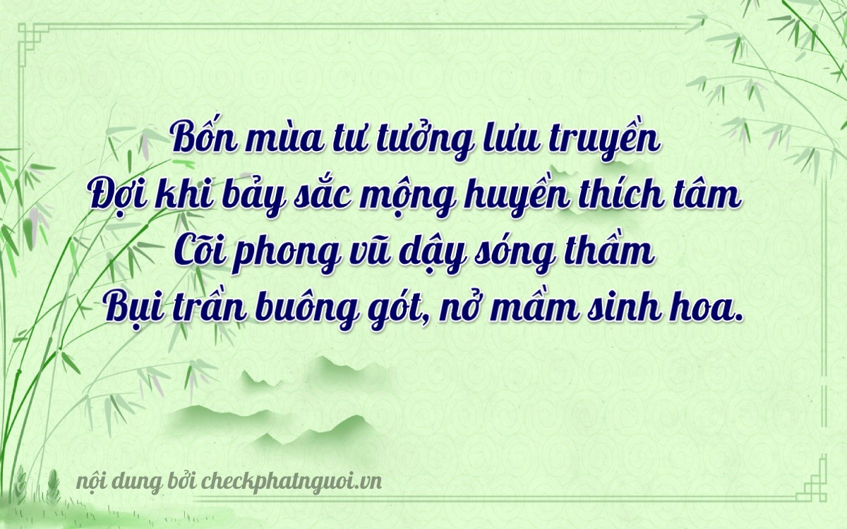 Bài thơ ý nghĩa cho <b>biển số 30F-40147</b> tại website checkphatnguoi.vn