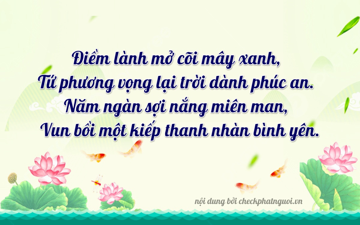 Bài thơ ý nghĩa cho <b>biển số 30F-41405</b> tại website checkphatnguoi.vn