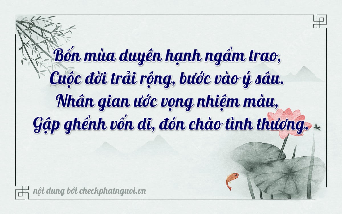 Bài thơ ý nghĩa cho <b>biển số 30F-49165</b> tại website checkphatnguoi.vn