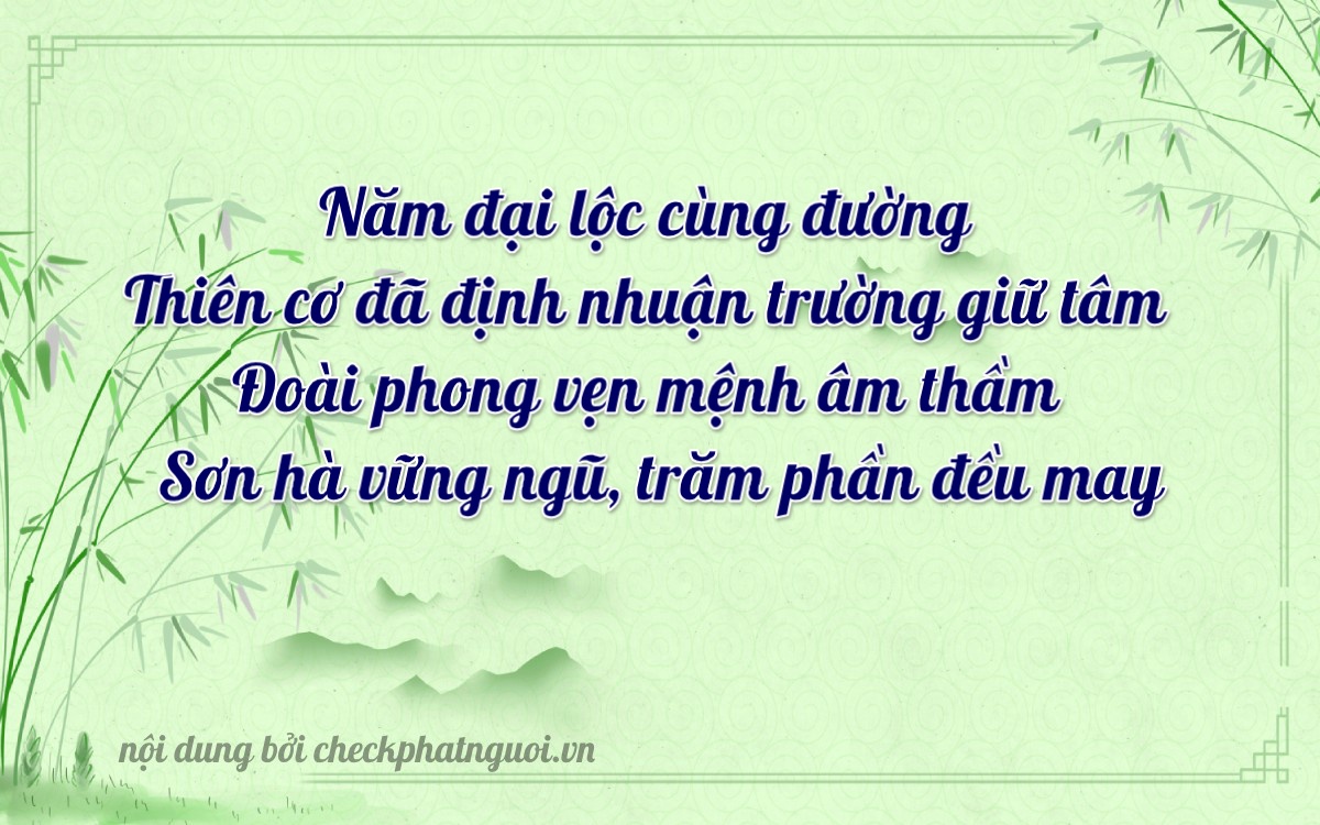 Bài thơ ý nghĩa cho <b>biển số 30F-50804</b> tại website checkphatnguoi.vn