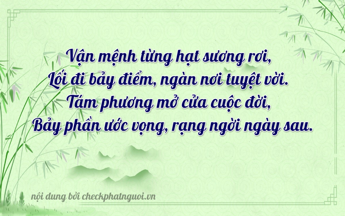 Bài thơ ý nghĩa cho <b>biển số 30F-67687</b> tại website checkphatnguoi.vn