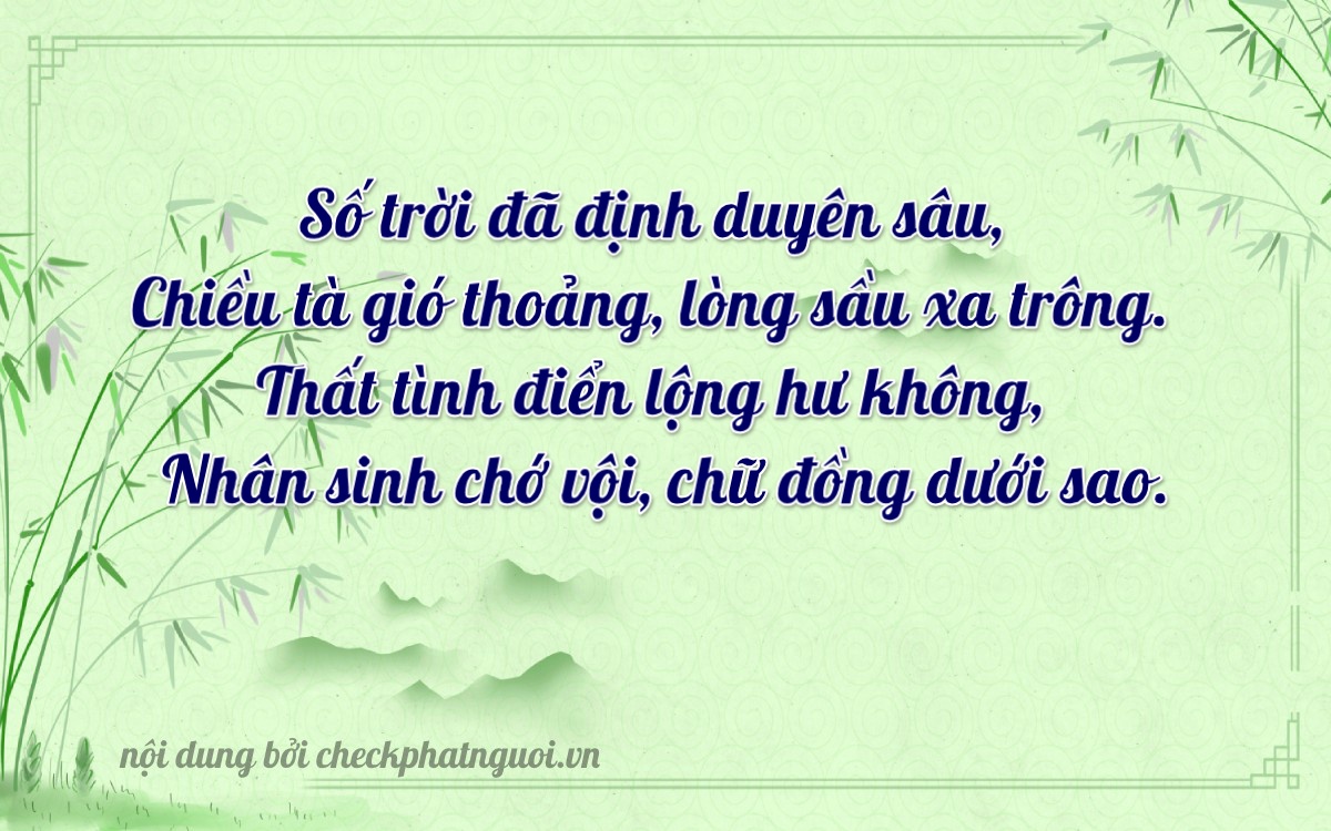 Bài thơ ý nghĩa cho <b>biển số 30F-70517</b> tại website checkphatnguoi.vn