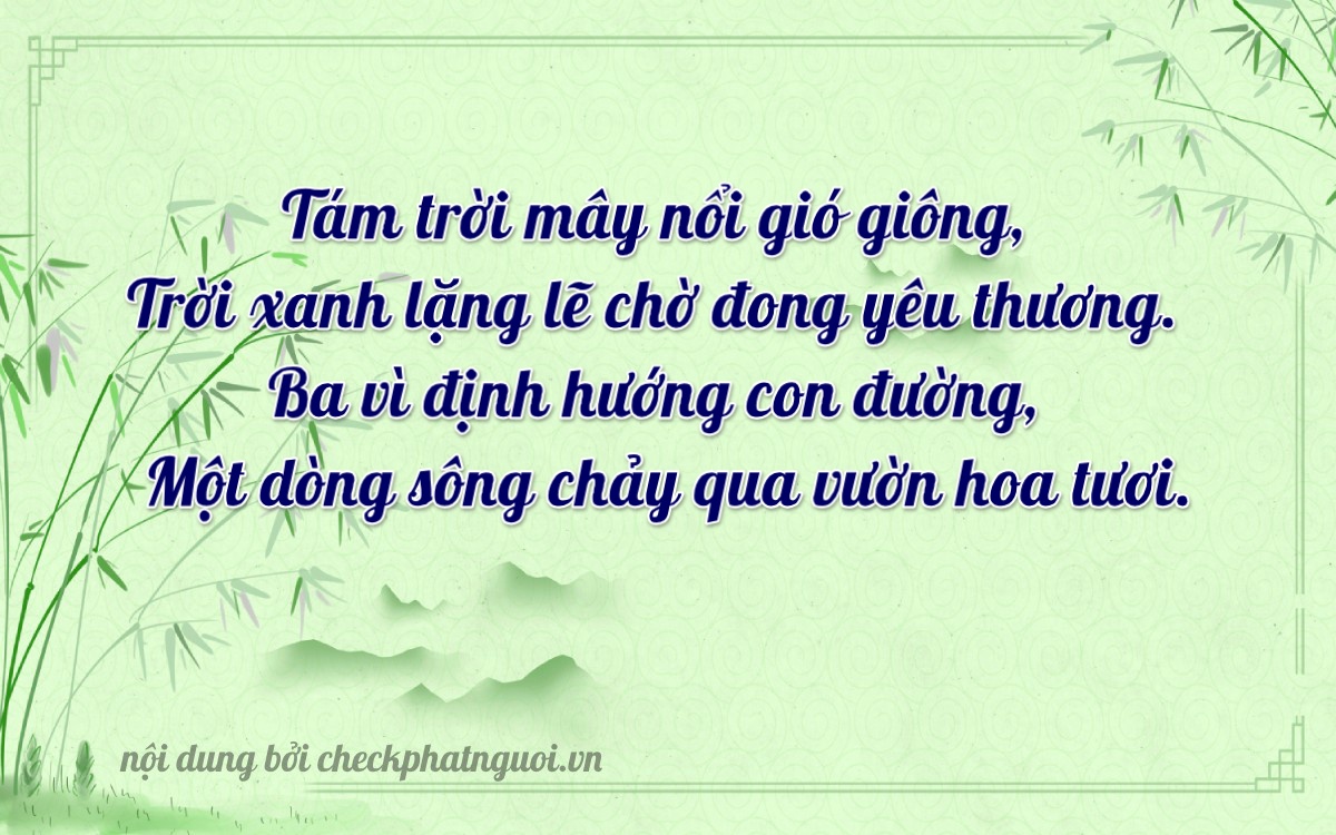 Bài thơ ý nghĩa cho <b>biển số 30F-81351</b> tại website checkphatnguoi.vn