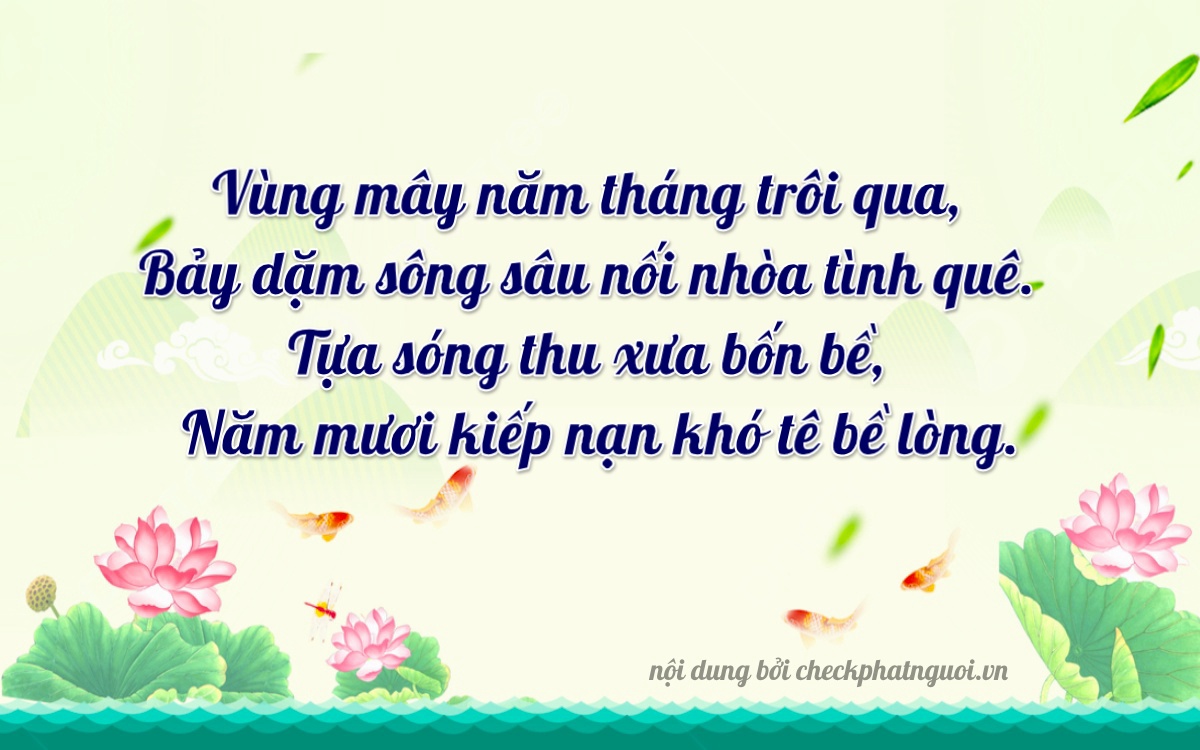Bài thơ ý nghĩa cho <b>biển số 30F-87825</b> tại website checkphatnguoi.vn