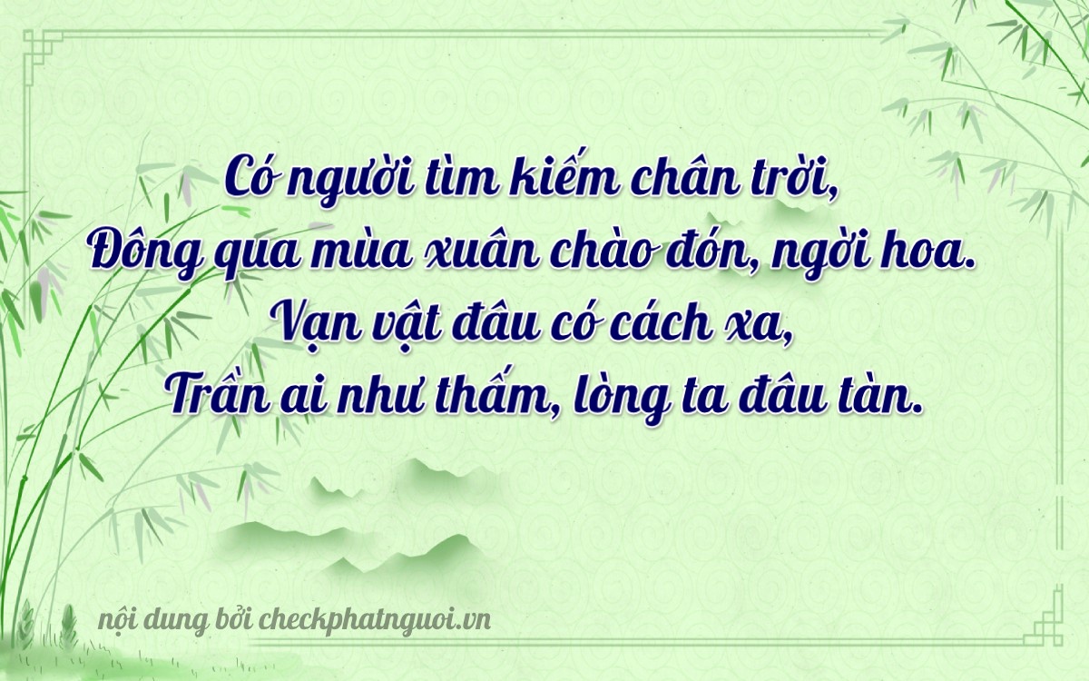 Bài thơ ý nghĩa cho <b>biển số 30F-91823</b> tại website checkphatnguoi.vn