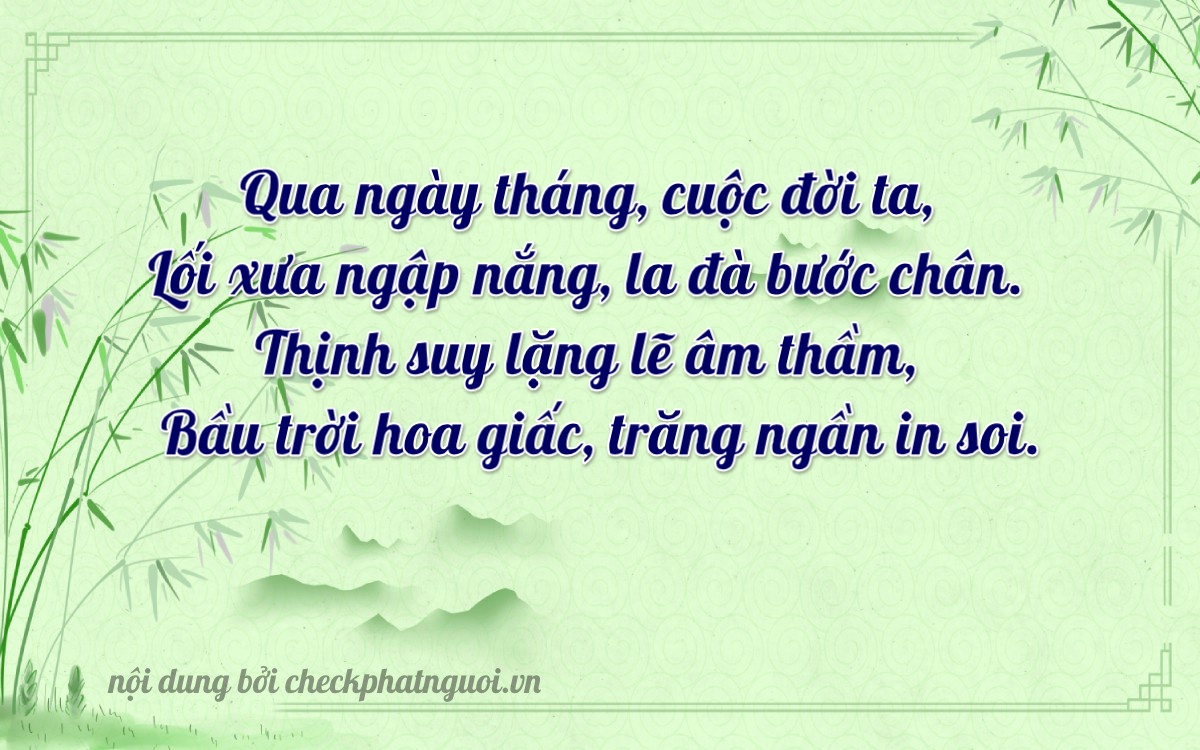 Bài thơ ý nghĩa cho <b>biển số 30F-93739</b> tại website checkphatnguoi.vn