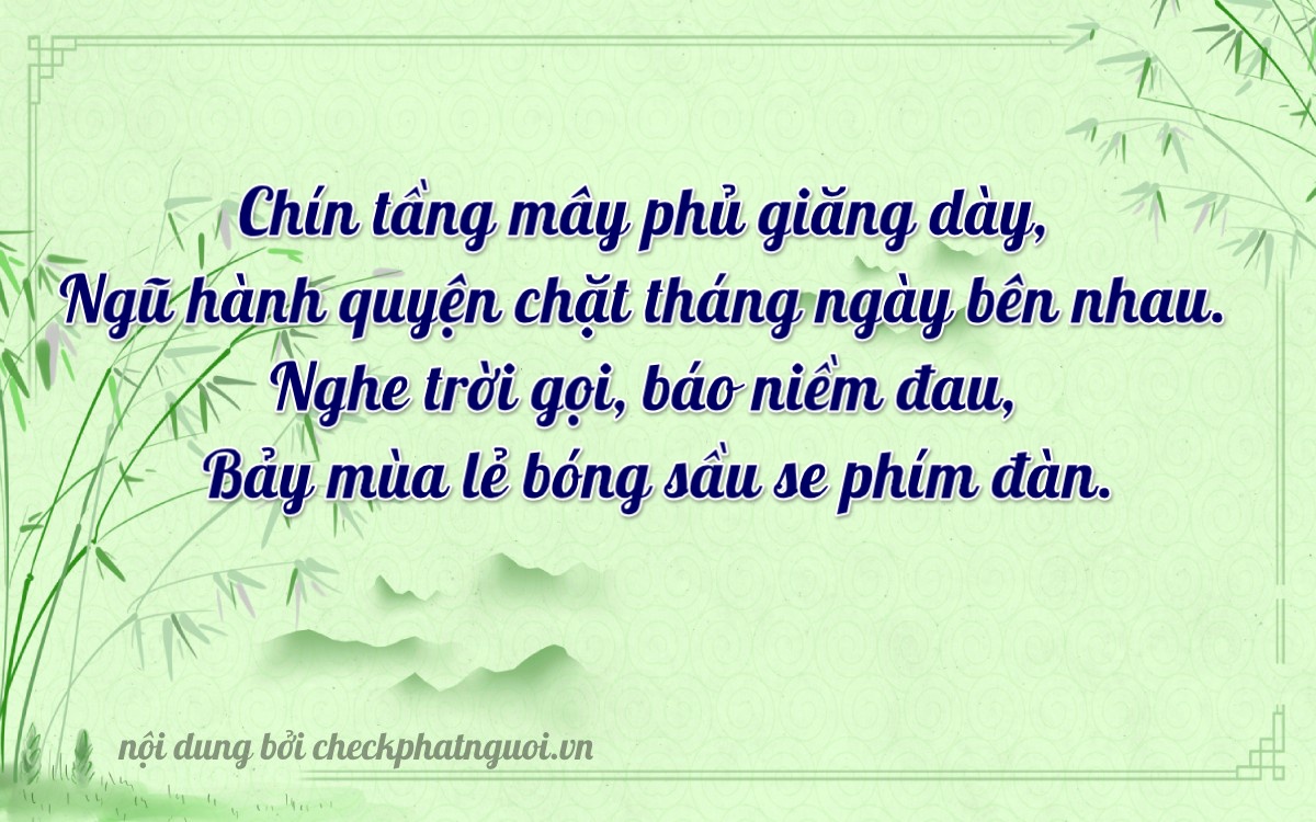 Bài thơ ý nghĩa cho <b>biển số 30F-99587</b> tại website checkphatnguoi.vn