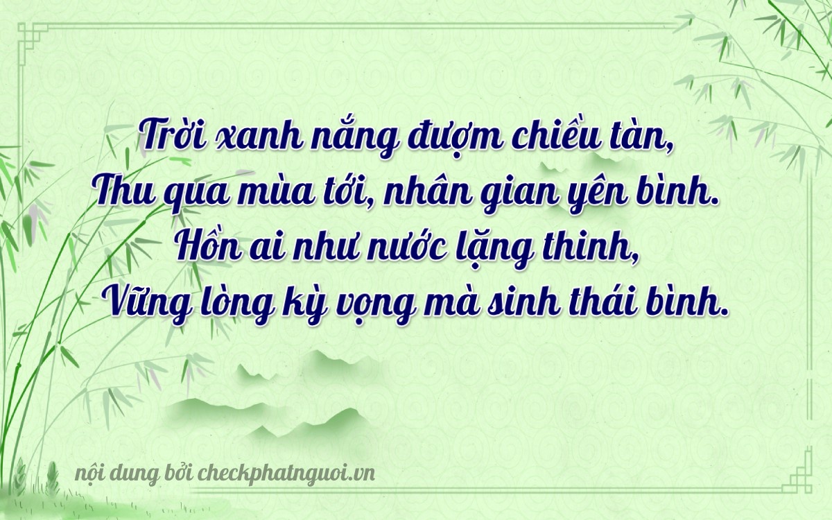 Bài thơ ý nghĩa cho <b>biển số 30G-03296</b> tại website checkphatnguoi.vn