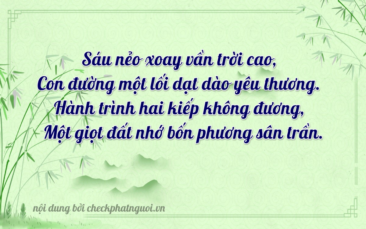 Bài thơ ý nghĩa cho <b>biển số 30G-06121</b> tại website checkphatnguoi.vn
