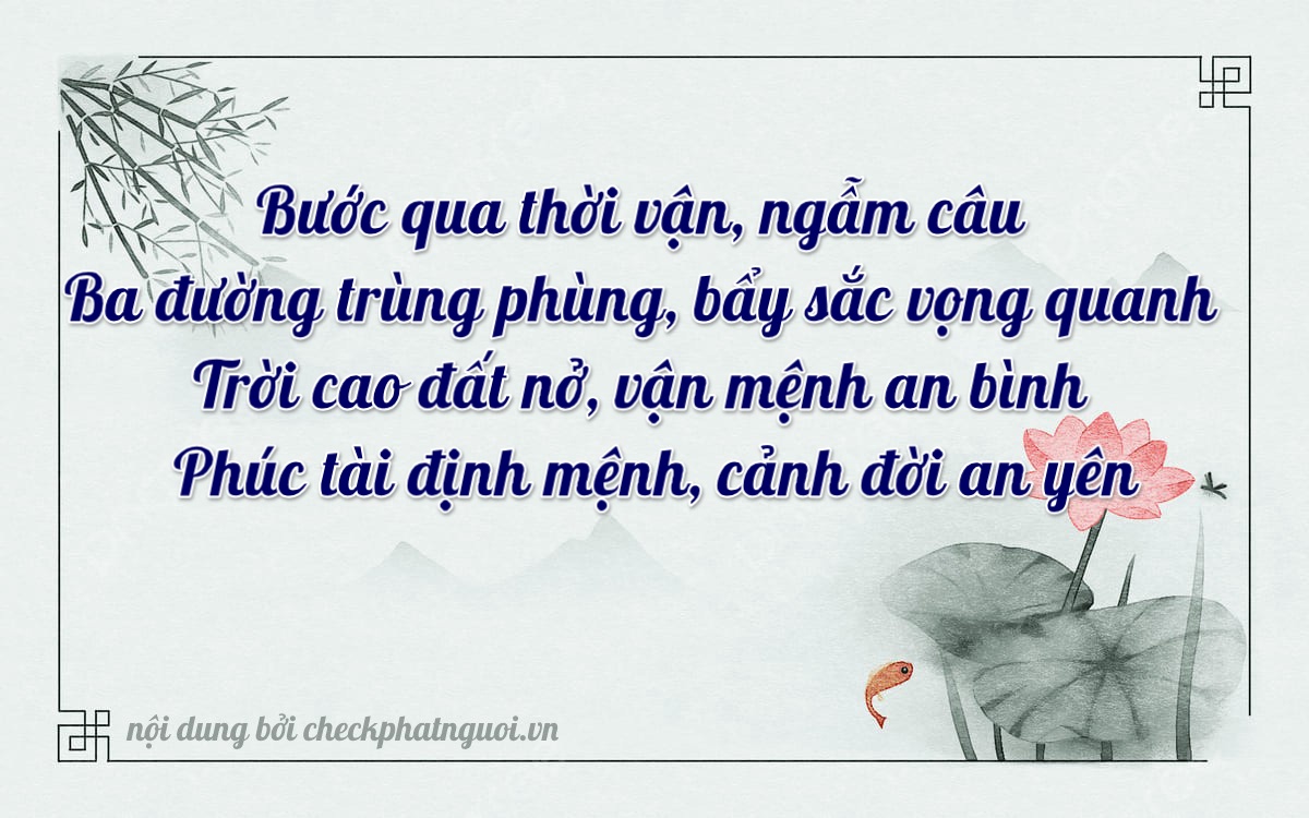 Bài thơ ý nghĩa cho <b>biển số 30G-16332</b> tại website checkphatnguoi.vn