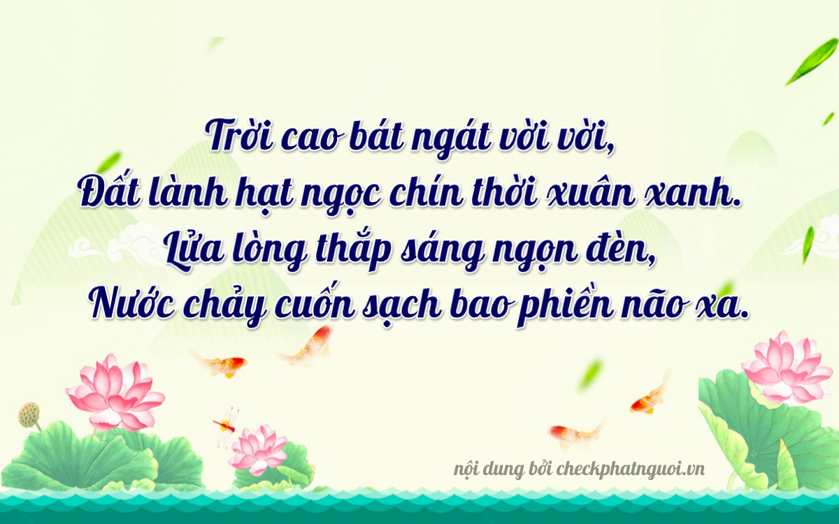 Bài thơ ý nghĩa cho <b>biển số 30G-28079</b> tại website checkphatnguoi.vn