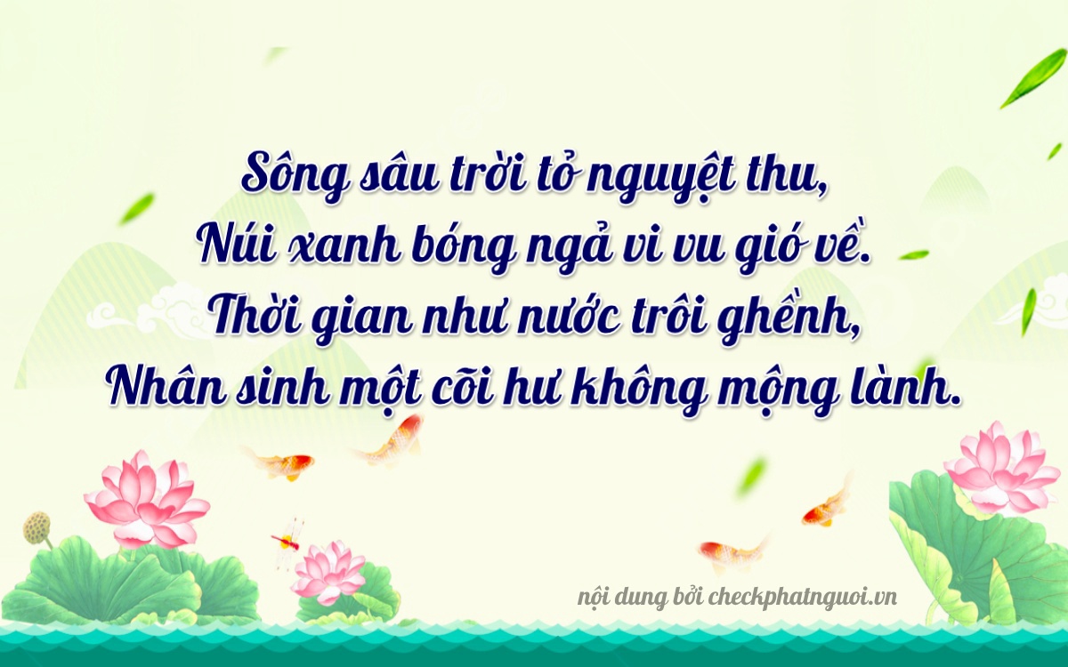Bài thơ ý nghĩa cho <b>biển số 30G-28547</b> tại website checkphatnguoi.vn