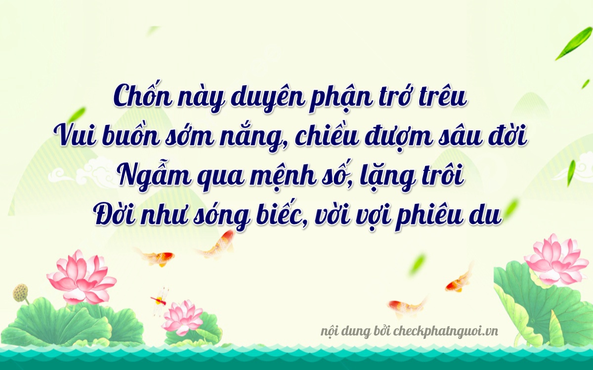 Bài thơ ý nghĩa cho <b>biển số 30G-32116</b> tại website checkphatnguoi.vn