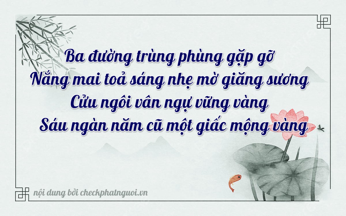 Bài thơ ý nghĩa cho <b>biển số 30G-33936</b> tại website checkphatnguoi.vn