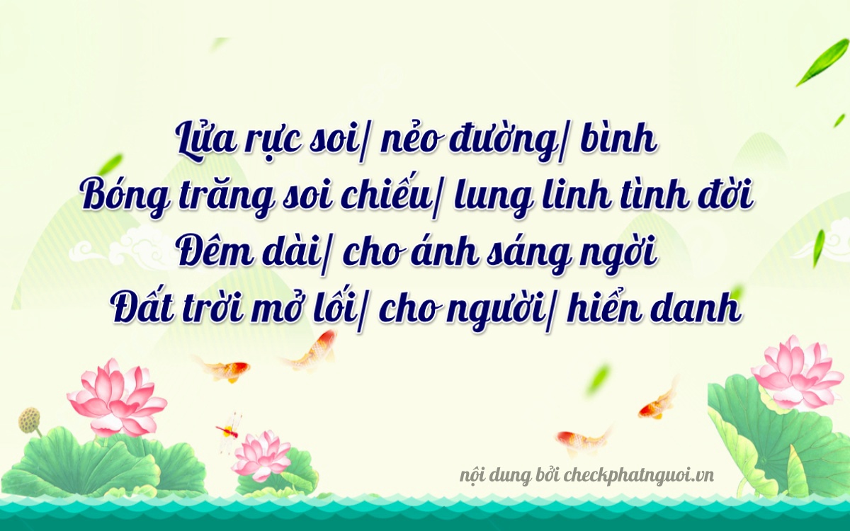 Bài thơ ý nghĩa cho <b>biển số 30G-36463</b> tại website checkphatnguoi.vn
