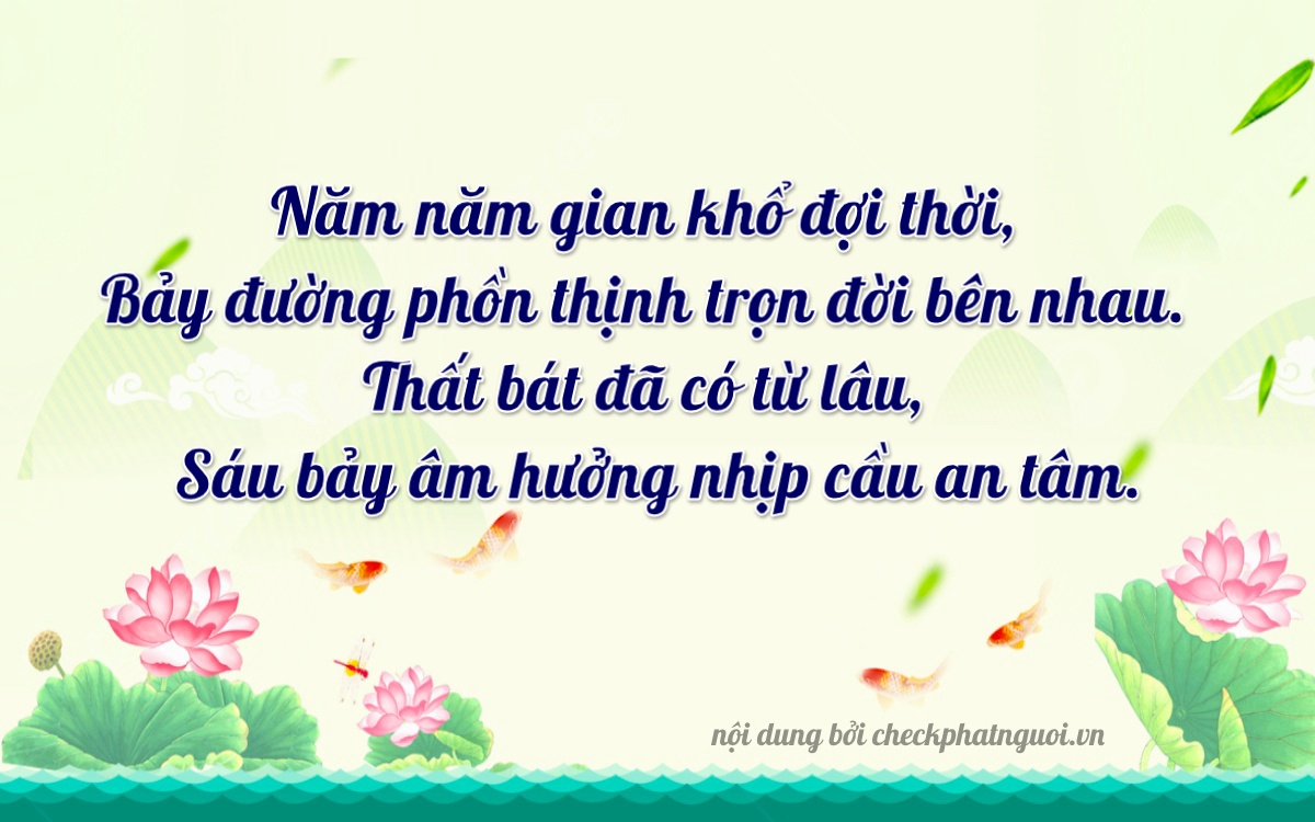 Bài thơ ý nghĩa cho <b>biển số 30G-55767</b> tại website checkphatnguoi.vn