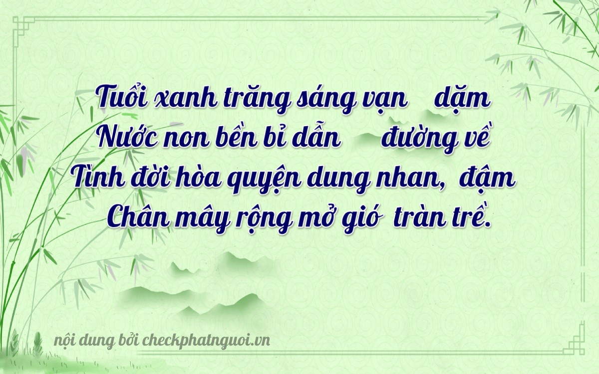 Bài thơ ý nghĩa cho <b>biển số 30G-62170</b> tại website checkphatnguoi.vn