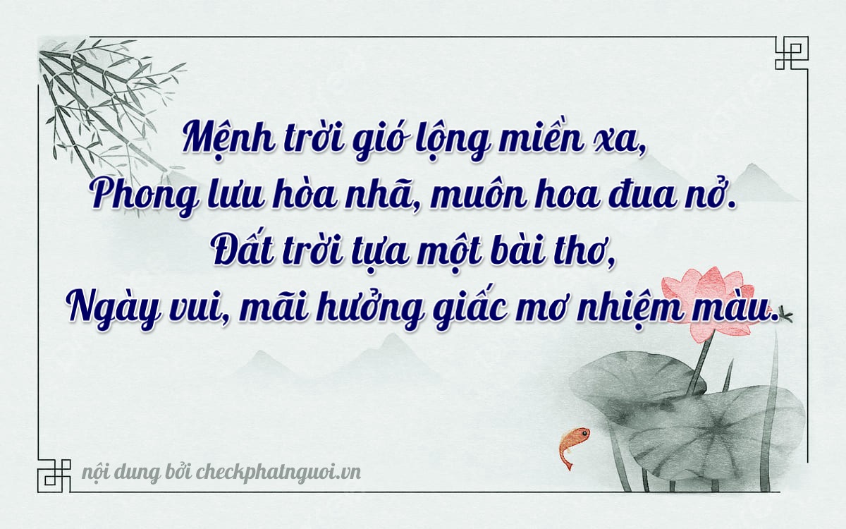 Bài thơ ý nghĩa cho <b>biển số 30G-63123</b> tại website checkphatnguoi.vn