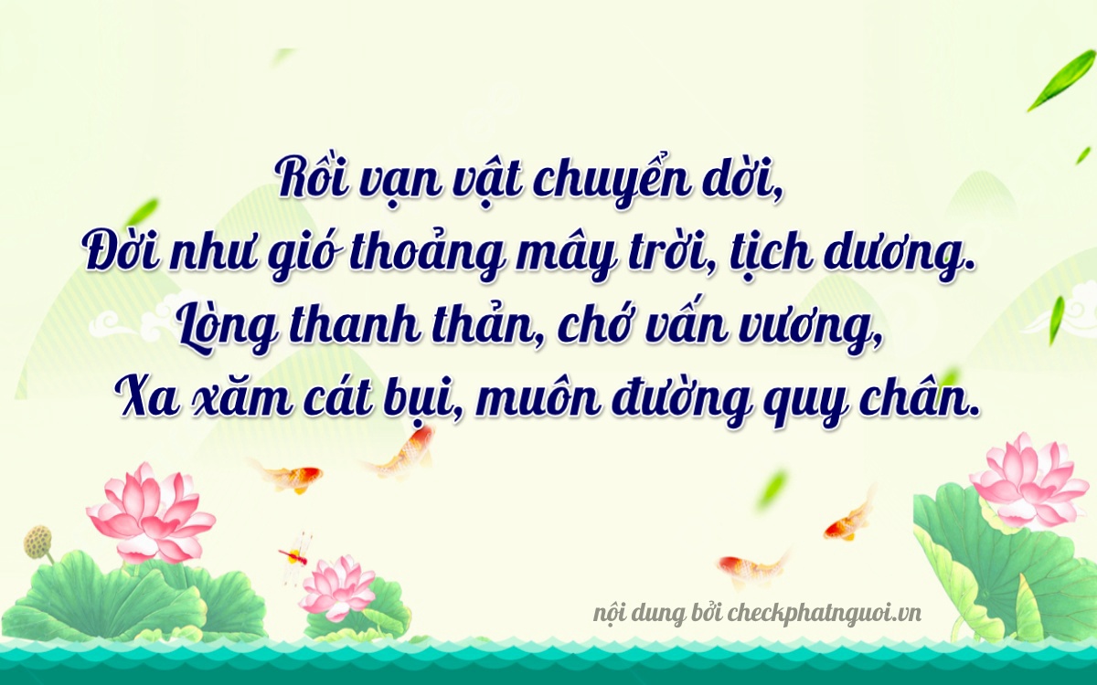 Bài thơ ý nghĩa cho <b>biển số 30G-64999</b> tại website checkphatnguoi.vn