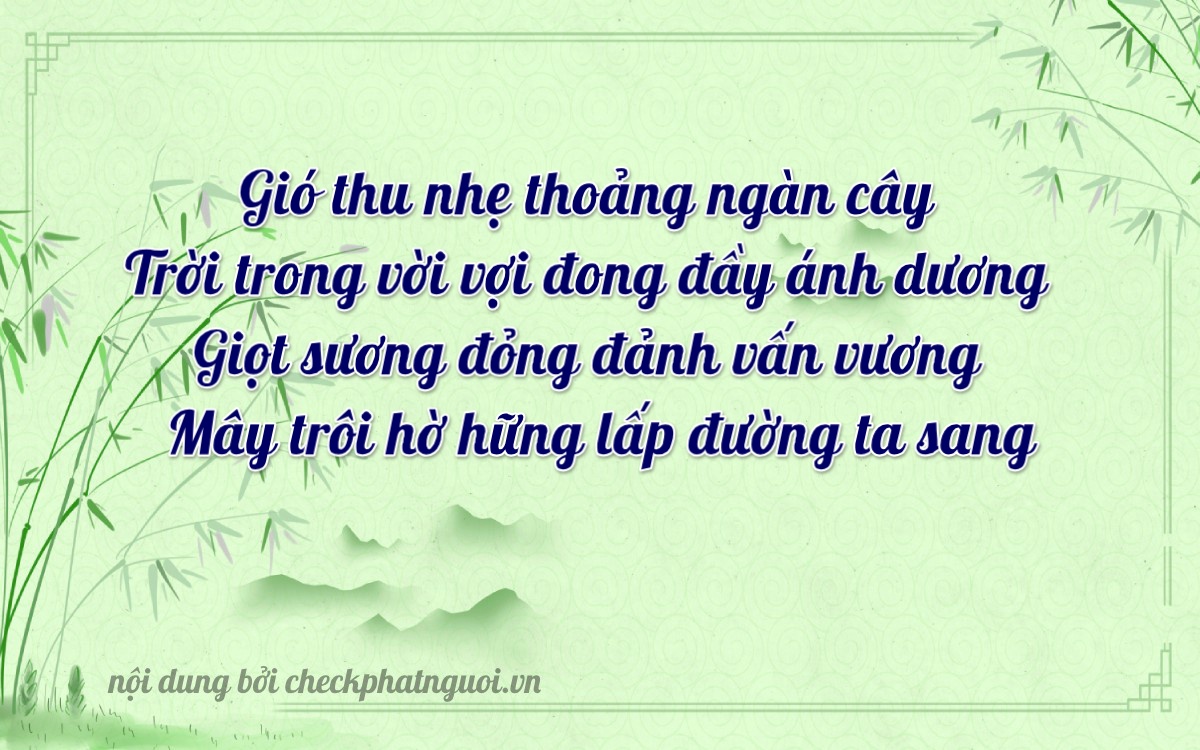 Bài thơ ý nghĩa cho <b>biển số 30G-67403</b> tại website checkphatnguoi.vn