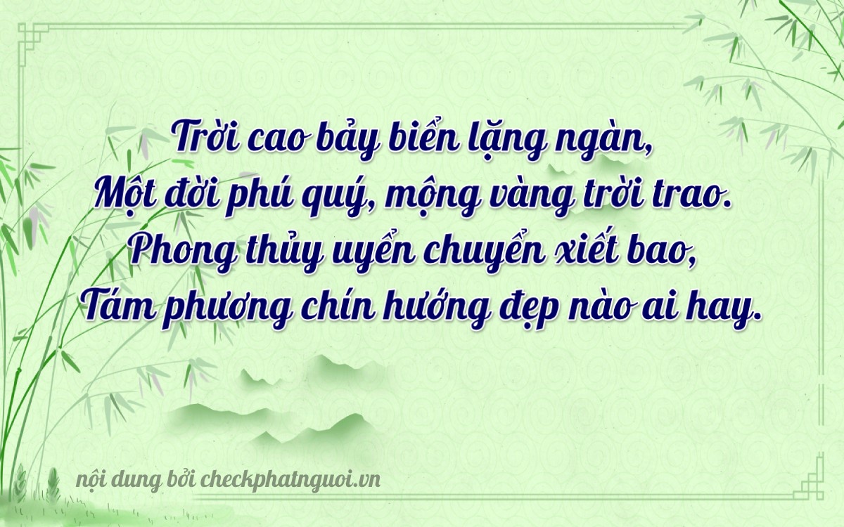 Bài thơ ý nghĩa cho <b>biển số 30G-71108</b> tại website checkphatnguoi.vn