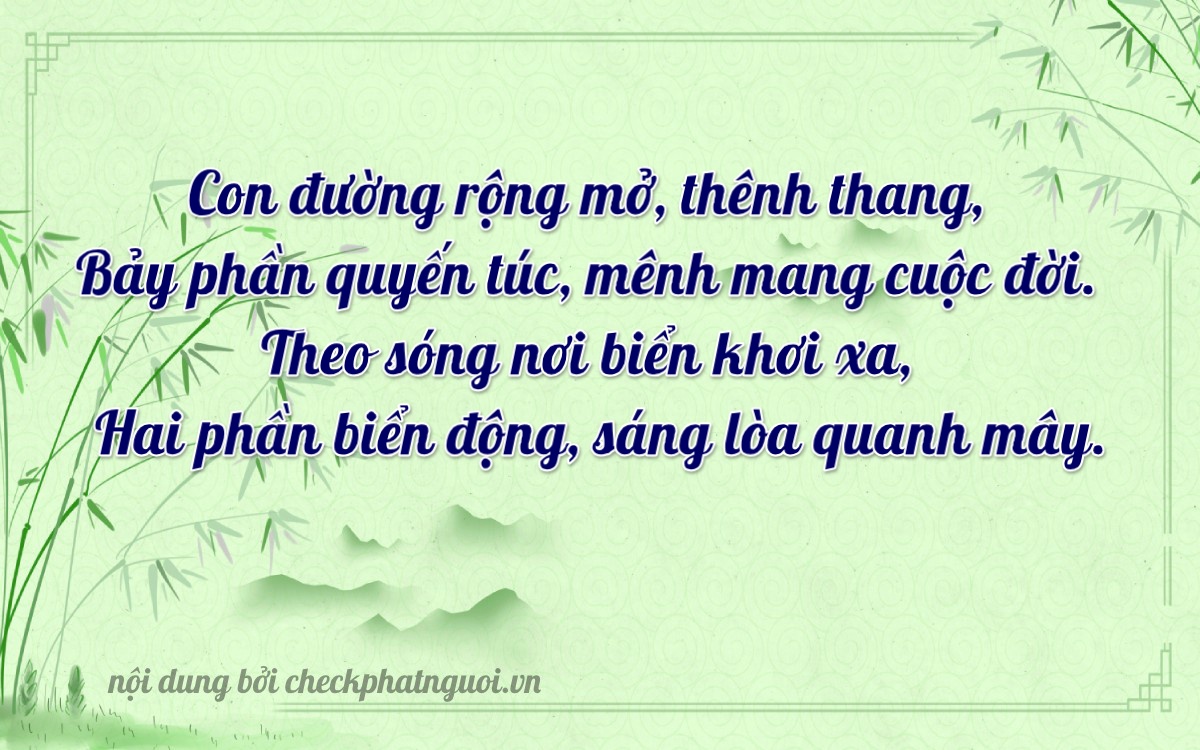 Bài thơ ý nghĩa cho <b>biển số 30G-78520</b> tại website checkphatnguoi.vn