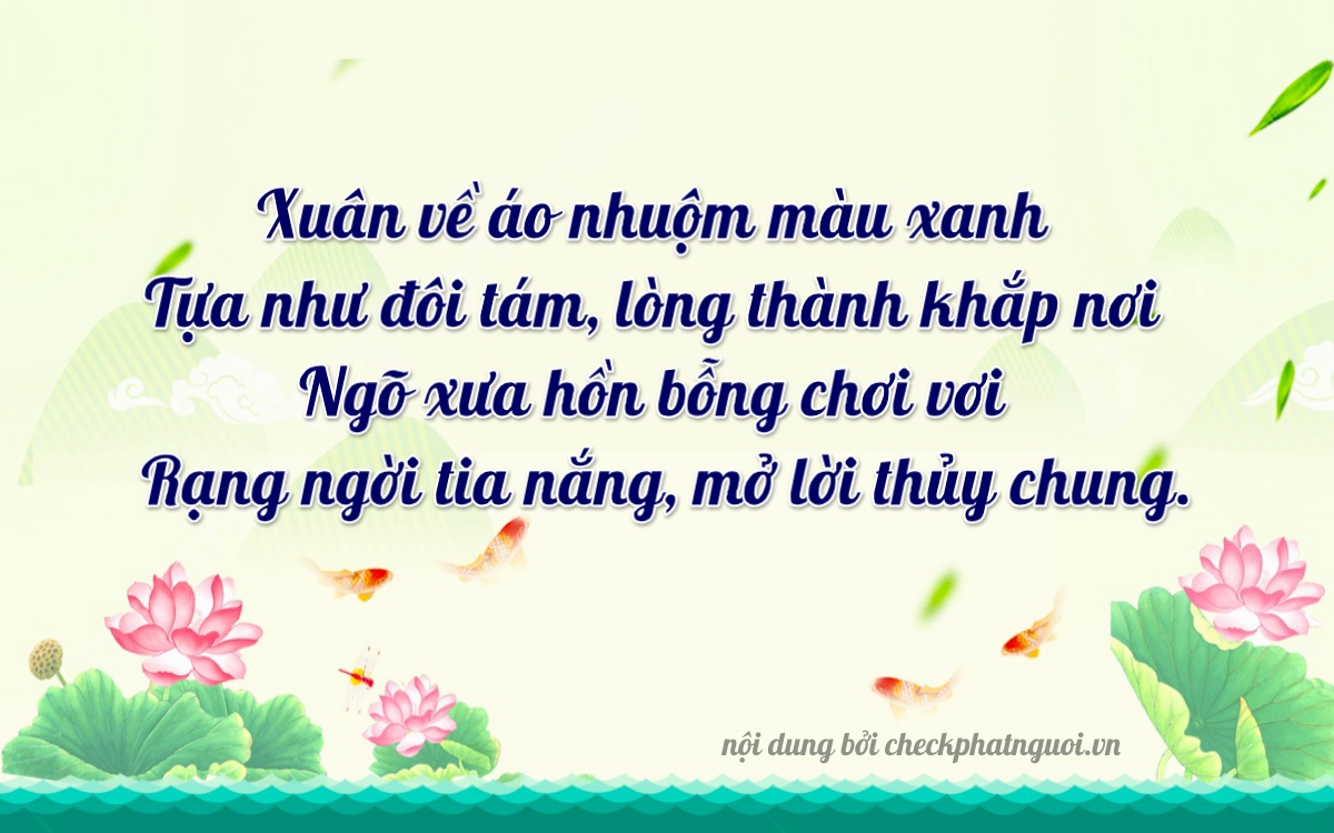 Bài thơ ý nghĩa cho <b>biển số 30G-96851</b> tại website checkphatnguoi.vn