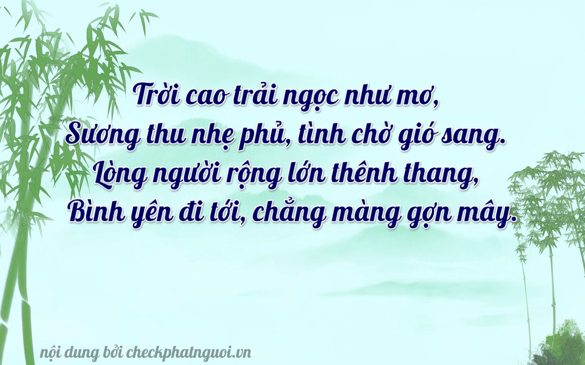 Bài thơ ý nghĩa cho <b>biển số 30G-96917</b> tại website checkphatnguoi.vn