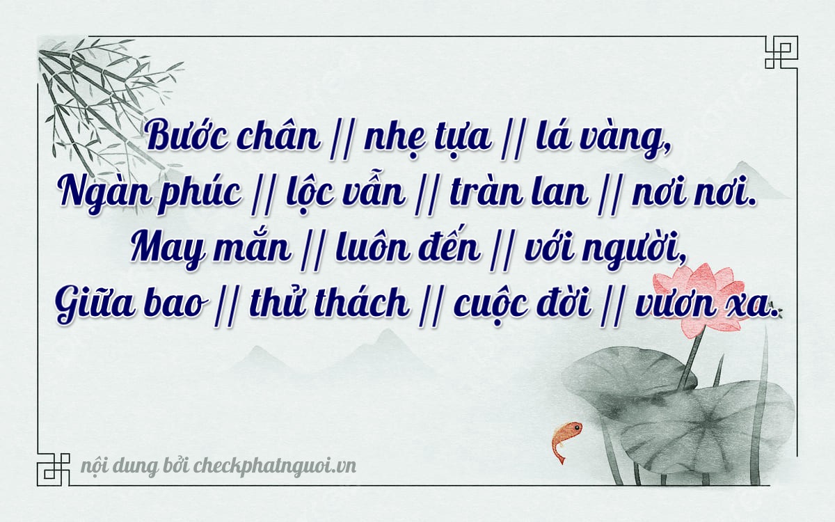 Bài thơ ý nghĩa cho <b>biển số 30G-97223</b> tại website checkphatnguoi.vn