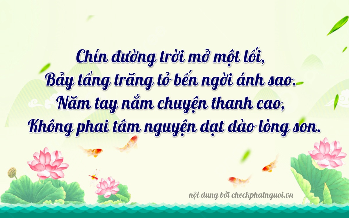 Bài thơ ý nghĩa cho <b>biển số 30G-97590</b> tại website checkphatnguoi.vn