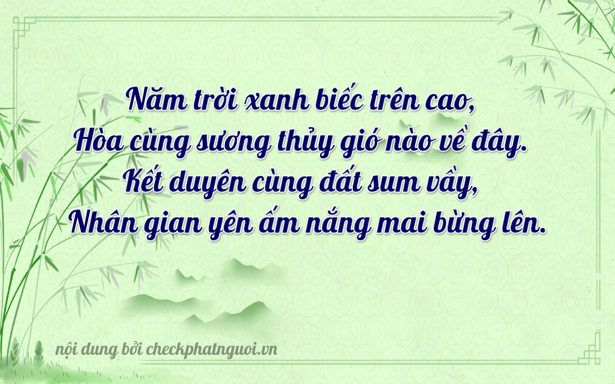 Bài thơ ý nghĩa cho <b>biển số 30H-05261</b> tại website checkphatnguoi.vn
