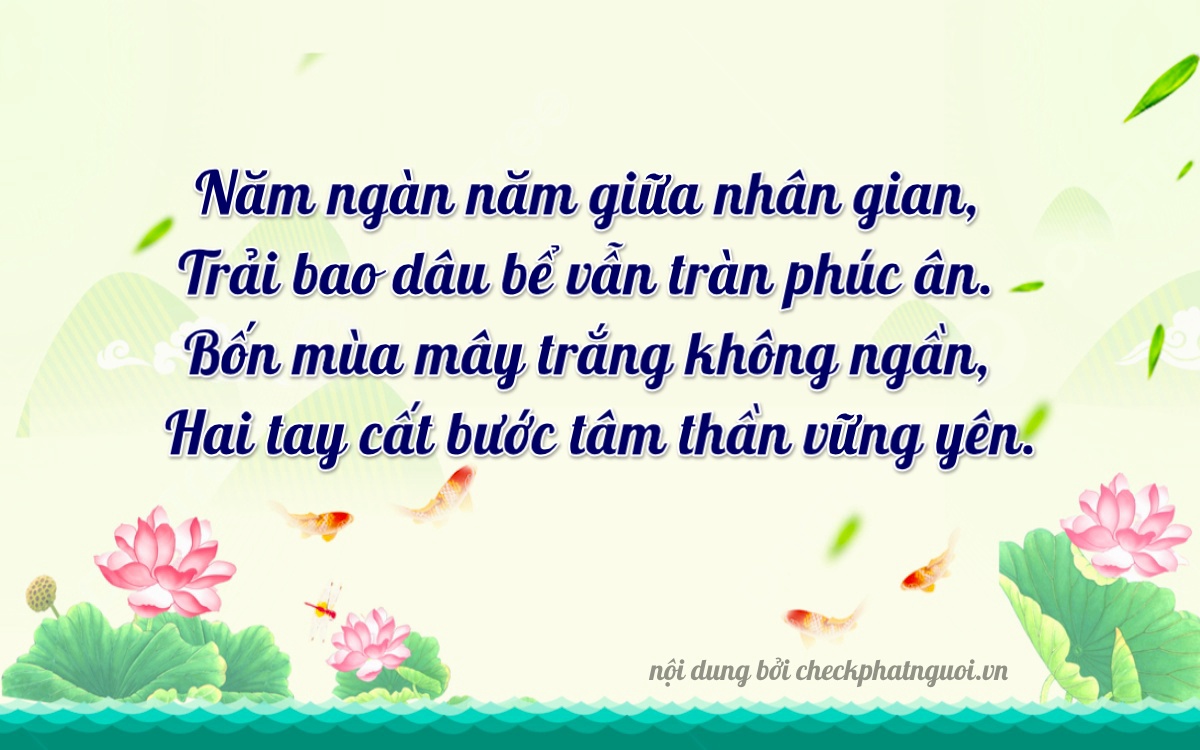 Bài thơ ý nghĩa cho <b>biển số 30H-05420</b> tại website checkphatnguoi.vn