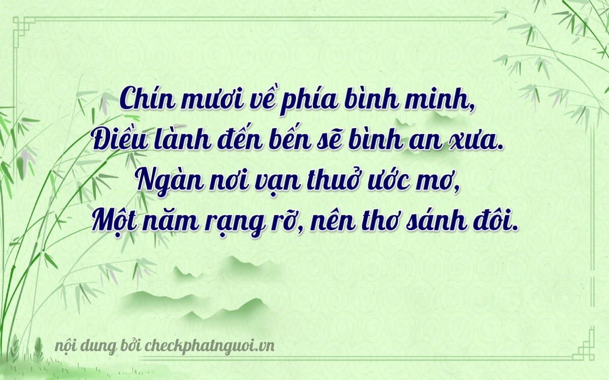 Bài thơ ý nghĩa cho <b>biển số 30H-09015</b> tại website checkphatnguoi.vn