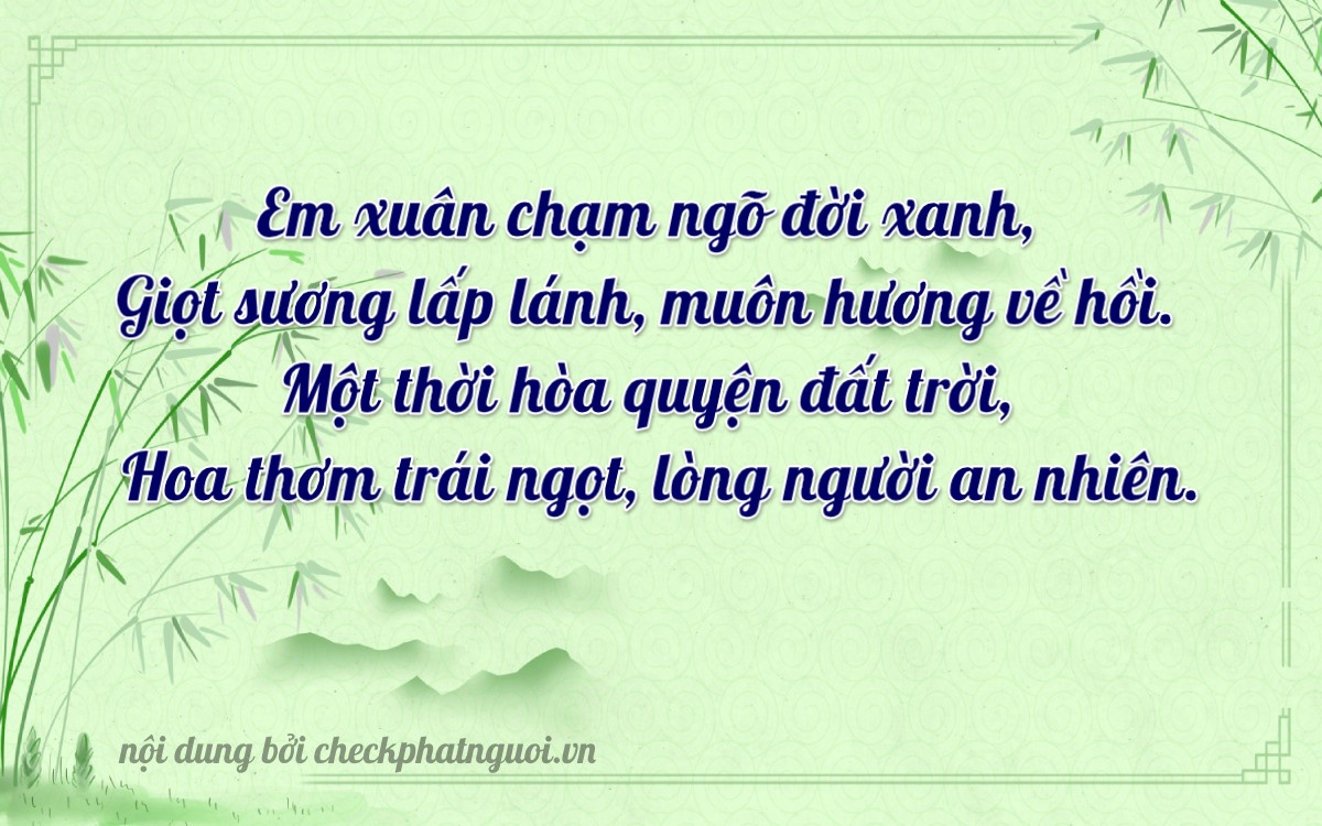 Bài thơ ý nghĩa cho <b>biển số 30H-09844</b> tại website checkphatnguoi.vn