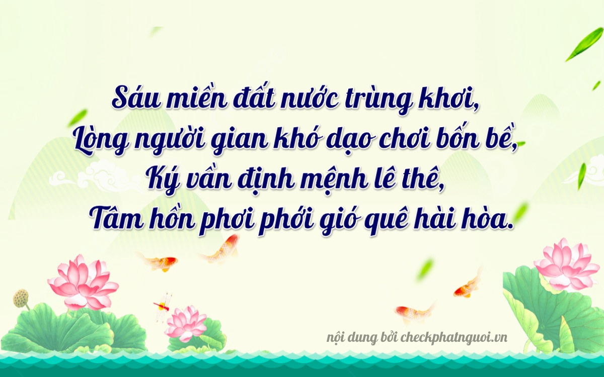 Bài thơ ý nghĩa cho <b>biển số 30H-16238</b> tại website checkphatnguoi.vn