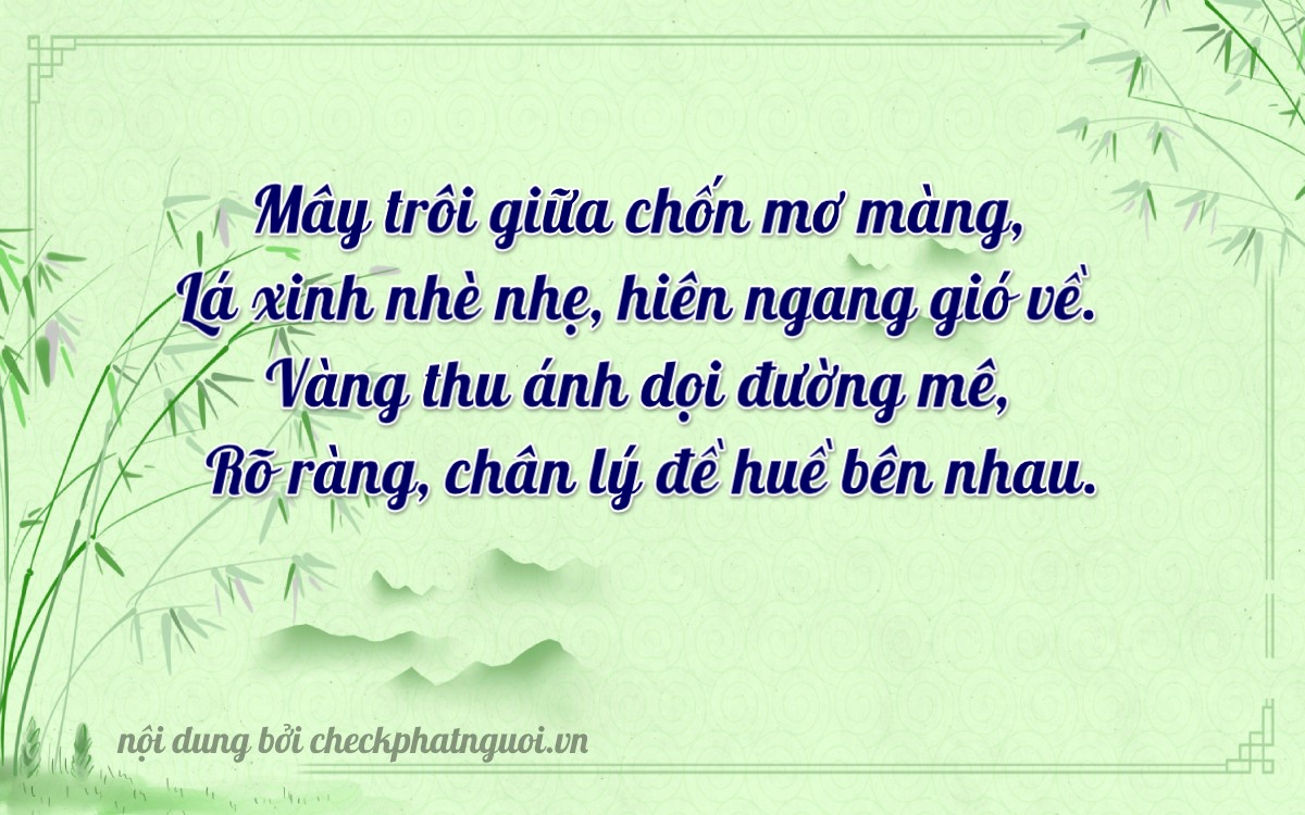 Bài thơ ý nghĩa cho <b>biển số 30H-22655</b> tại website checkphatnguoi.vn