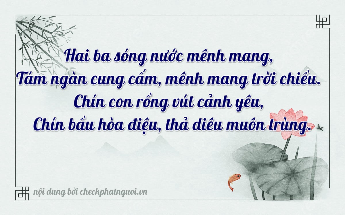 Bài thơ ý nghĩa cho <b>biển số 30H-23899</b> tại website checkphatnguoi.vn