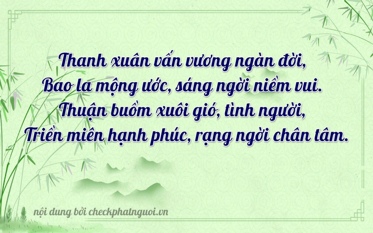 Bài thơ ý nghĩa cho <b>biển số 30H-35872</b> tại website checkphatnguoi.vn
