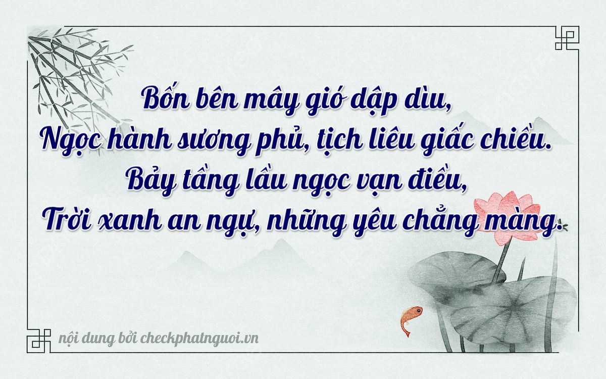 Bài thơ ý nghĩa cho <b>biển số 30H-40744</b> tại website checkphatnguoi.vn