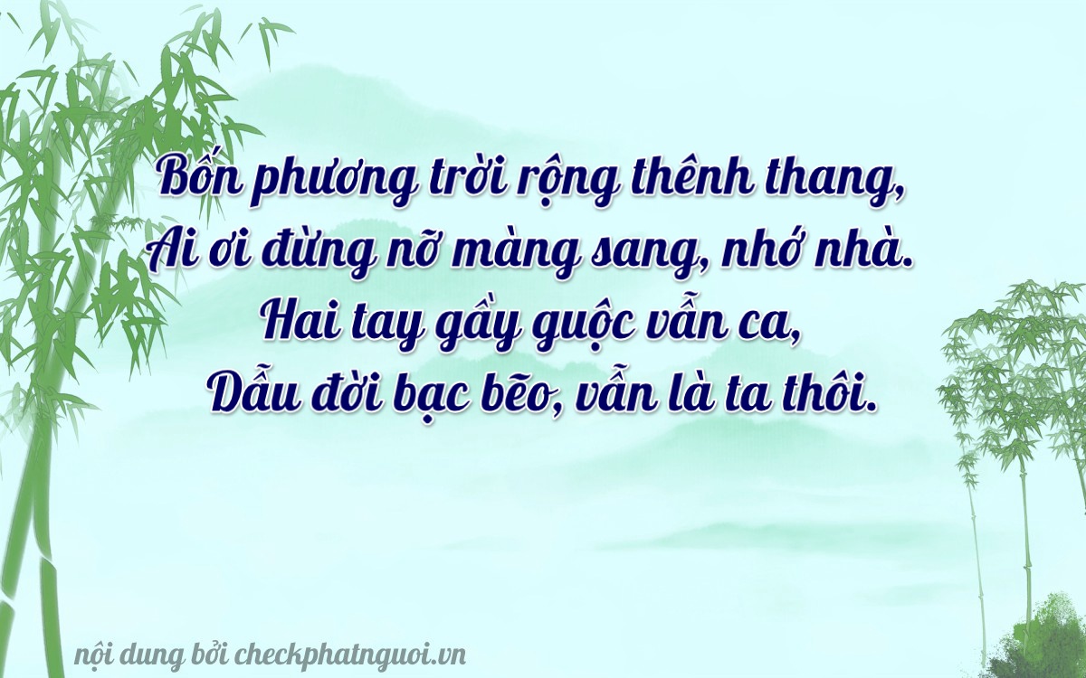 Bài thơ ý nghĩa cho <b>biển số 30H-42213</b> tại website checkphatnguoi.vn