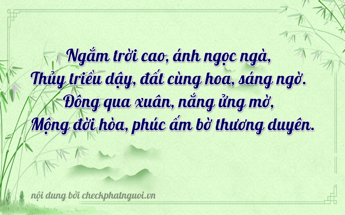Bài thơ ý nghĩa cho <b>biển số 30H-44953</b> tại website checkphatnguoi.vn