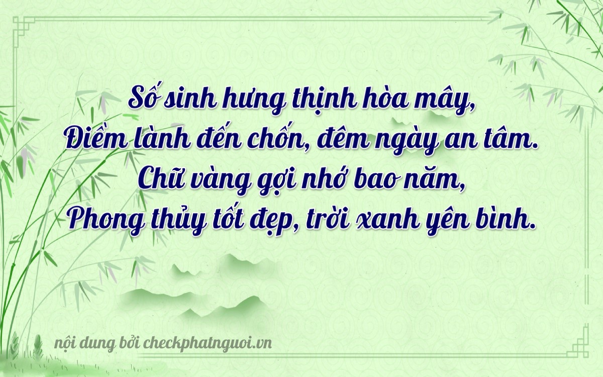 Bài thơ ý nghĩa cho <b>biển số 30H-46141</b> tại website checkphatnguoi.vn