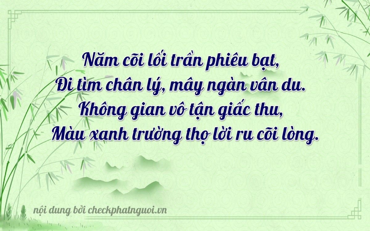 Bài thơ ý nghĩa cho <b>biển số 30H-50056</b> tại website checkphatnguoi.vn