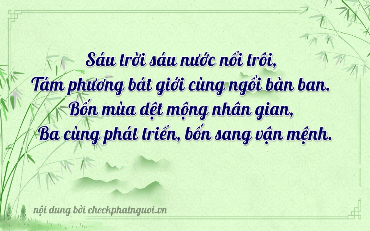 Bài thơ ý nghĩa cho <b>biển số 30H-54836</b> tại website checkphatnguoi.vn