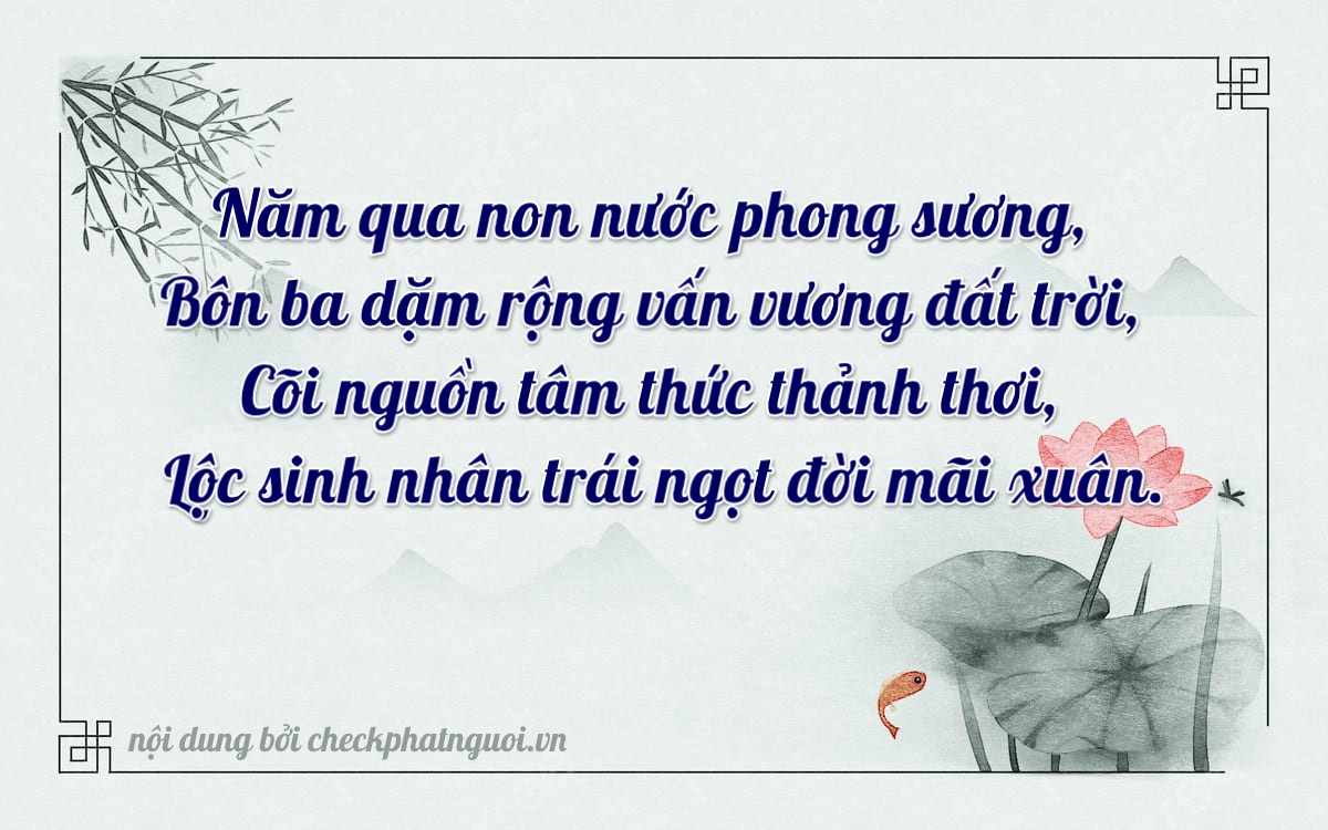 Bài thơ ý nghĩa cho <b>biển số 30H-54981</b> tại website checkphatnguoi.vn
