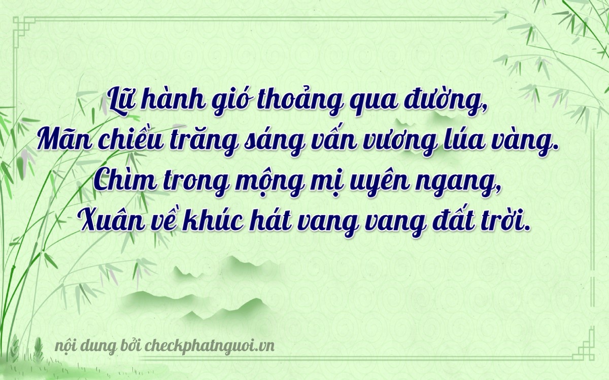 Bài thơ ý nghĩa cho <b>biển số 30H-59622</b> tại website checkphatnguoi.vn